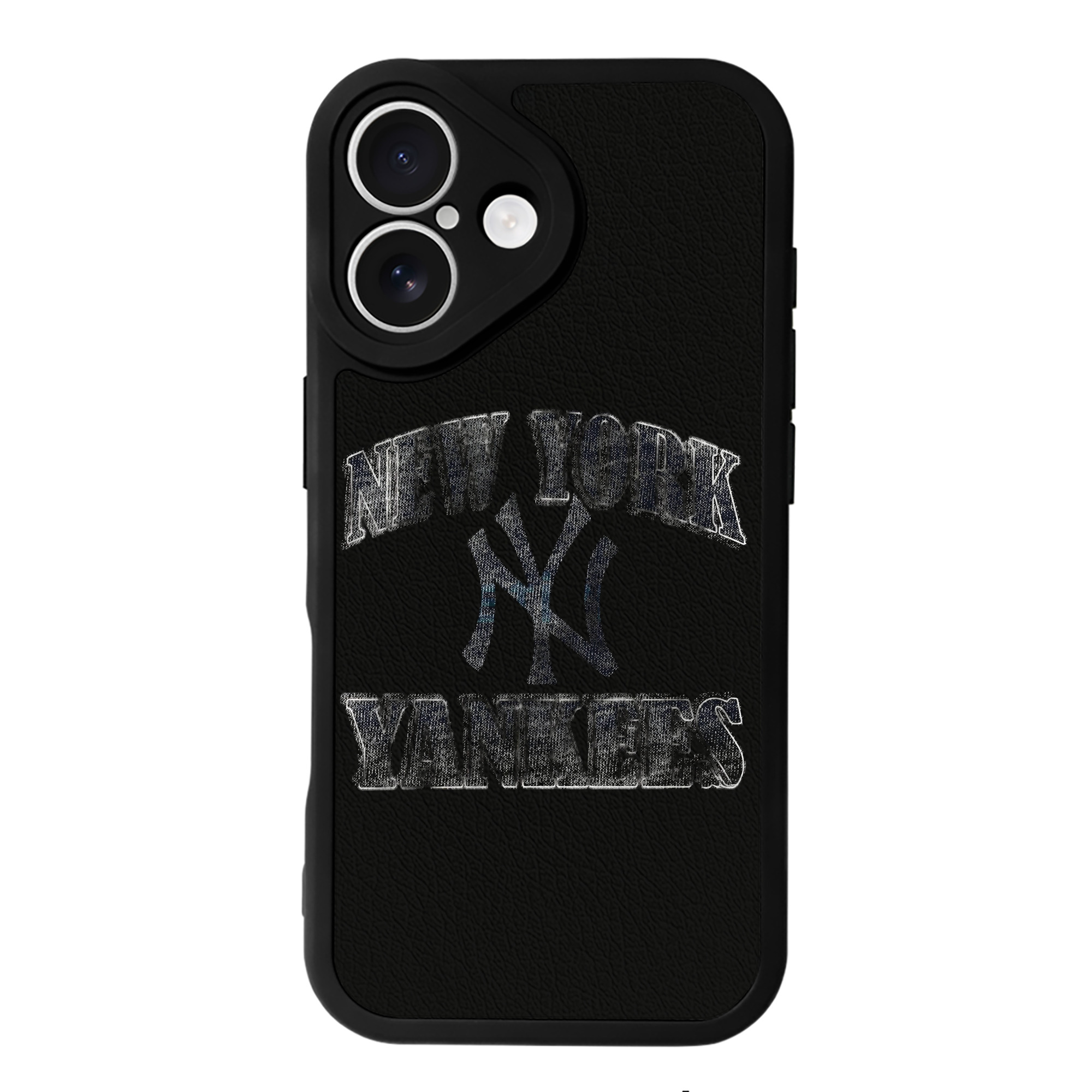 New York Yankees 76 IPhone 16 Silicone Leather Case – UV Print, Lambskin Texture – Perfect Fit, Wireless Charging Compatible, Scratch Resistant, Precise Cutouts – Stylish Protection For IPhone 16
